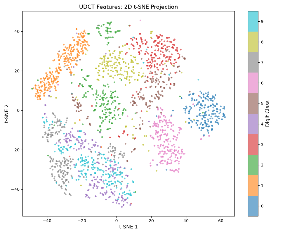 UDCT Features: 2D t-SNE Projection